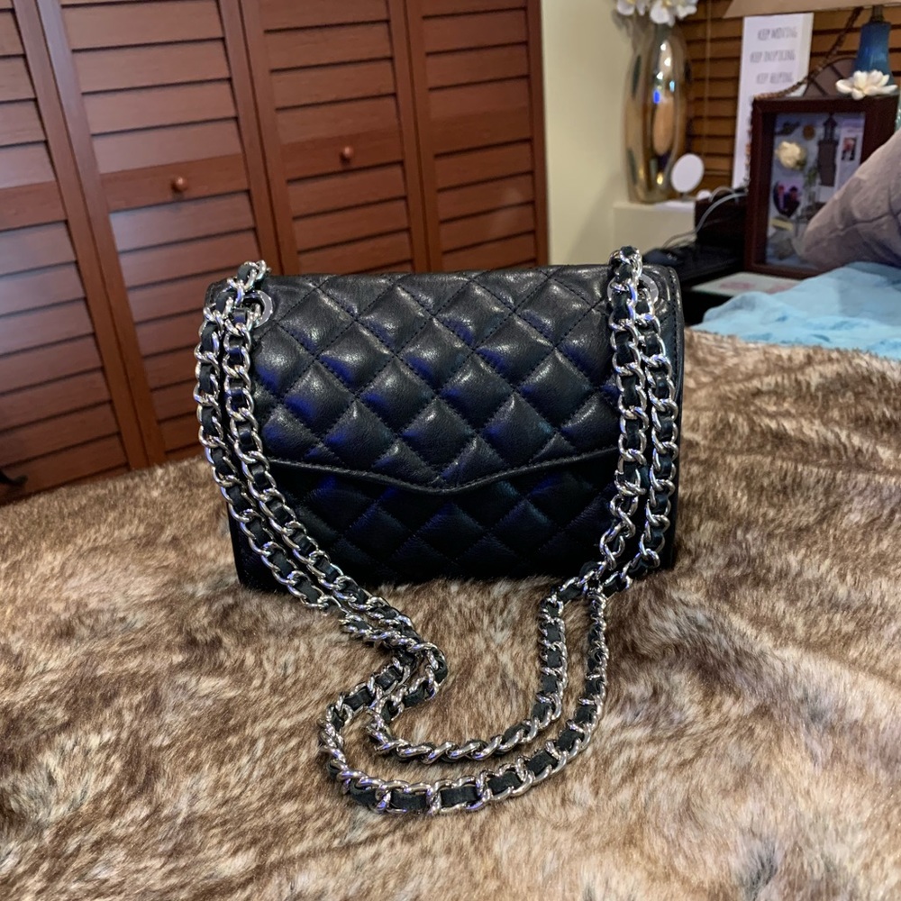 Rebecca Minkoff Black Quilted Leather Handbag